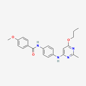 4-methoxy-N-(4-((2-methyl-6-propoxypyrimidin-4-yl)amino)phenyl)benzamide