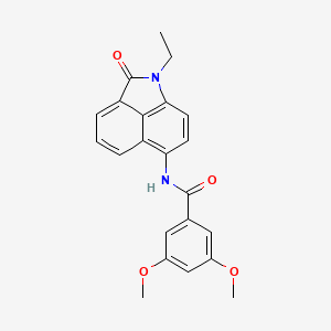 molecular formula C22H20N2O4 B2812341 N-(1-ethyl-2-oxo-1,2-dihydrobenzo[cd]indol-6-yl)-3,5-dimethoxybenzamide CAS No. 313275-97-7