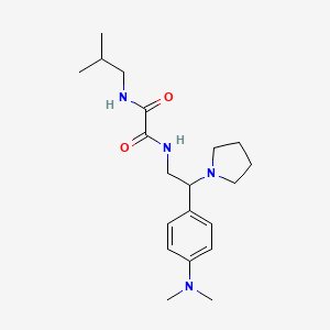 molecular formula C20H32N4O2 B2812347 N1-(2-(4-(dimethylamino)phenyl)-2-(pyrrolidin-1-yl)ethyl)-N2-isobutyloxalamide CAS No. 941995-10-4