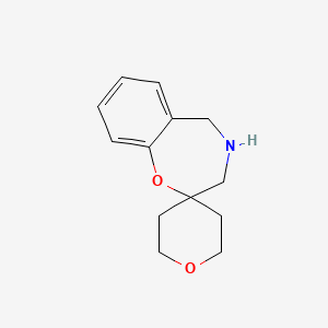 molecular formula C13H17NO2 B2812350 2',3',4,5,5',6'-Hexahydro-3H-spiro[benzo[f][1,4]oxazepine-2,4'-pyran] CAS No. 2126160-38-9