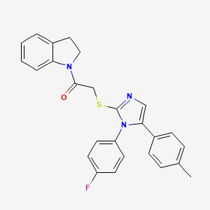 2-((1-(4-fluorophenyl)-5-(p-tolyl)-1H-imidazol-2-yl)thio)-1-(indolin-1-yl)ethanone