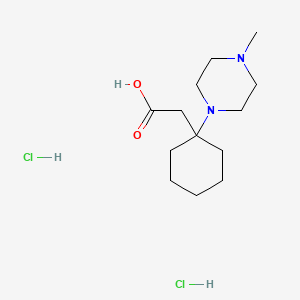 molecular formula C13H26Cl2N2O2 B2812353 2-[1-(4-Methylpiperazin-1-yl)cyclohexyl]acetic acid dihydrochloride CAS No. 1797943-35-1