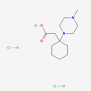 molecular formula C13H26Cl2N2O2 B2812353 2-[1-(4-甲基哌嗪-1-基)环己基]乙酸二盐酸盐 CAS No. 1797943-35-1