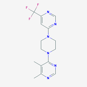 4,5-Dimethyl-6-[4-[6-(trifluoromethyl)pyrimidin-4-yl]piperazin-1-yl]pyrimidine