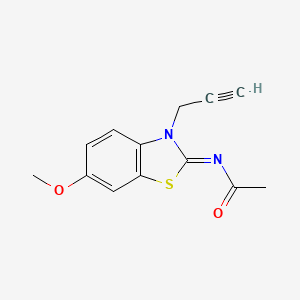 molecular formula C13H12N2O2S B2812364 (Z)-N-(6-甲氧基-3-(丙-2-炔-1-基)苯并[d]噻唑-2(3H)-基亚乙酰胺 CAS No. 865183-07-9