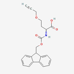 molecular formula C22H21NO5 B2812369 Fmoc-D-Hse(2-Propynyl)-OH CAS No. 2389078-51-5
