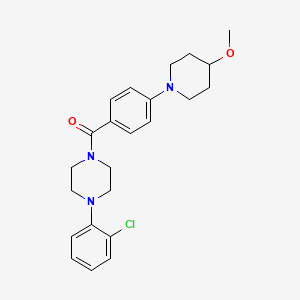 (4-(2-Chlorophenyl)piperazin-1-yl)(4-(4-methoxypiperidin-1-yl)phenyl)methanone
