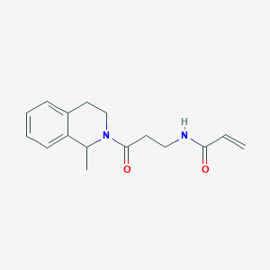 molecular formula C16H20N2O2 B2812376 N-[3-(1-Methyl-3,4-dihydro-1H-isoquinolin-2-yl)-3-oxopropyl]prop-2-enamide CAS No. 2202457-64-3