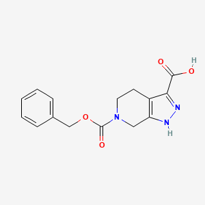 6-Phenylmethoxycarbonyl-1,4,5,7-tetrahydropyrazolo[3,4-c]pyridine-3-carboxylic acid