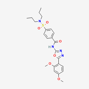 molecular formula C23H28N4O6S B2812385 N-[5-(2,4-dimethoxyphenyl)-1,3,4-oxadiazol-2-yl]-4-(dipropylsulfamoyl)benzamide CAS No. 533870-18-7