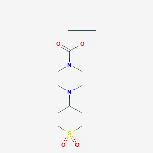 tert-butyl 4-(1,1-dioxidotetrahydro-2H-thiopyran-4-yl)piperazine-1-carboxylate