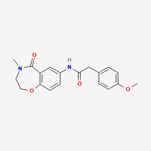 2-(4-methoxyphenyl)-N-(4-methyl-5-oxo-2,3,4,5-tetrahydro-1,4-benzoxazepin-7-yl)acetamide