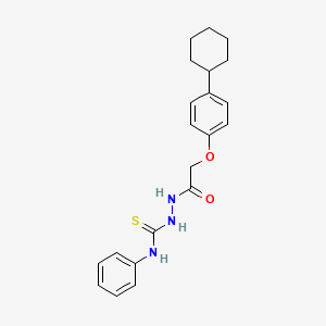 molecular formula C21H25N3O2S B2812398 2-[(4-cyclohexylphenoxy)acetyl]-N-phenylhydrazinecarbothioamide CAS No. 347910-62-7