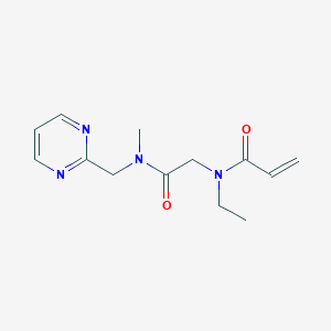 N-Ethyl-N-[2-[methyl(pyrimidin-2-ylmethyl)amino]-2-oxoethyl]prop-2-enamide