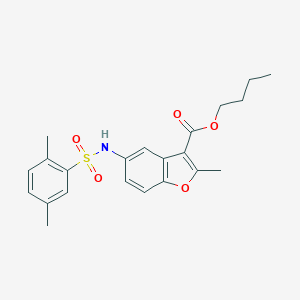 Butyl 5-{[(2,5-dimethylphenyl)sulfonyl]amino}-2-methyl-1-benzofuran-3-carboxylate