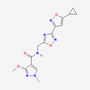 N-((3-(5-cyclopropylisoxazol-3-yl)-1,2,4-oxadiazol-5-yl)methyl)-3-methoxy-1-methyl-1H-pyrazole-4-carboxamide