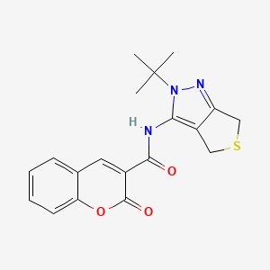 N-(2-tert-butyl-4,6-dihydrothieno[3,4-c]pyrazol-3-yl)-2-oxochromene-3-carboxamide