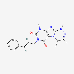 7-cinnamyl-1,3,4,9-tetramethyl-7,9-dihydro-[1,2,4]triazino[3,4-f]purine-6,8(1H,4H)-dione