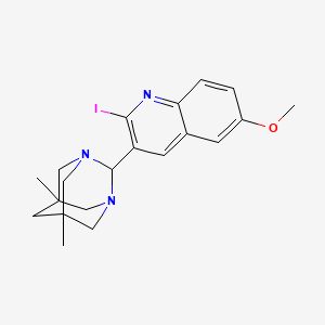 (1S,2R,5R)-2-(2-iodo-6-methoxyquinolin-3-yl)-5,7-dimethyl-1,3-diazaadamantane
