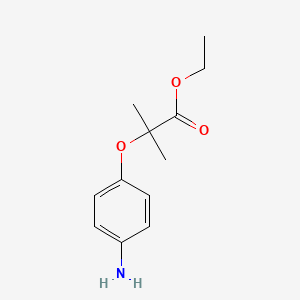 molecular formula C12H17NO3 B2812428 乙酸2-(4-氨基苯氧基)-2-甲基丙酸酯 CAS No. 28048-87-5