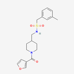 N-((1-(furan-3-carbonyl)piperidin-4-yl)methyl)-1-(m-tolyl)methanesulfonamide