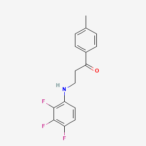 molecular formula C16H14F3NO B2812445 1-(4-Methylphenyl)-3-(2,3,4-trifluoroanilino)-1-propanone CAS No. 868255-64-5