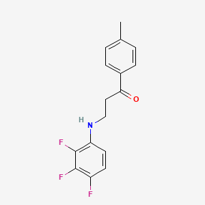 molecular formula C16H14F3NO B2812445 1-(4-甲基苯基)-3-(2,3,4-三氟苯氨基)-1-丙酮 CAS No. 868255-64-5