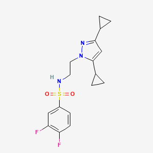 N-[2-(3,5-dicyclopropyl-1H-pyrazol-1-yl)ethyl]-3,4-difluorobenzene-1-sulfonamide