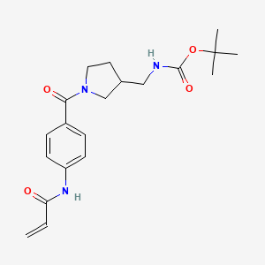 Tert-butyl N-[[1-[4-(prop-2-enoylamino)benzoyl]pyrrolidin-3-yl]methyl]carbamate