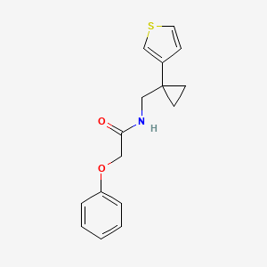 molecular formula C16H17NO2S B2812451 2-Phenoxy-N-[(1-thiophen-3-ylcyclopropyl)methyl]acetamide CAS No. 2415510-54-0
