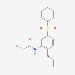 molecular formula C15H21ClN2O4S B2812454 2-chloro-N-[2-ethoxy-5-(piperidine-1-sulfonyl)phenyl]acetamide CAS No. 879361-40-7