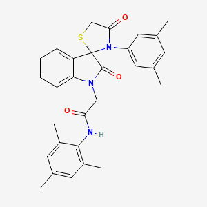 molecular formula C29H29N3O3S B2812457 2-(3'-(3,5-二甲基苯基)-2,4'-二氧杂杂环[吲哌啉-3,2'-噻唑烷]-1-基)-N-甲基苯乙酰胺 CAS No. 894559-79-6