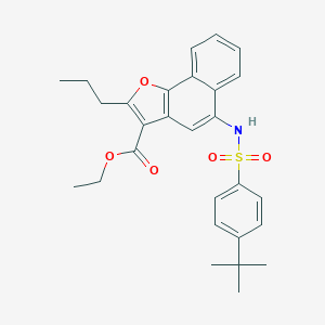 Ethyl 5-{[(4-tert-butylphenyl)sulfonyl]amino}-2-propylnaphtho[1,2-b]furan-3-carboxylate