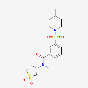 N-(1,1-dioxidotetrahydro-3-thienyl)-N-methyl-3-[(4-methyl-1-piperidinyl)sulfonyl]benzamide
