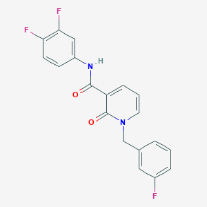 molecular formula C19H13F3N2O2 B2812473 N-(3,4-二氟苯基)-1-(3-氟苯甲基)-2-氧代-1,2-二氢吡啶-3-羧酰胺 CAS No. 946301-50-4