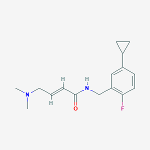 molecular formula C16H21FN2O B2812476 (E)-N-[(5-Cyclopropyl-2-fluorophenyl)methyl]-4-(dimethylamino)but-2-enamide CAS No. 2411338-07-1
