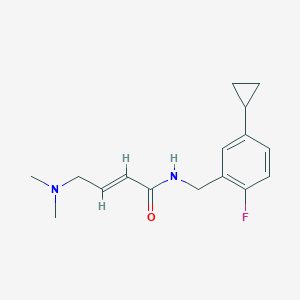 (E)-N-[(5-Cyclopropyl-2-fluorophenyl)methyl]-4-(dimethylamino)but-2-enamide