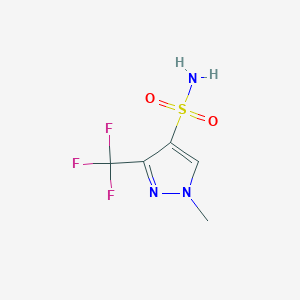 molecular formula C5H6F3N3O2S B2812478 1-methyl-3-(trifluoromethyl)-1H-pyrazole-4-sulfonamide CAS No. 101457-07-2