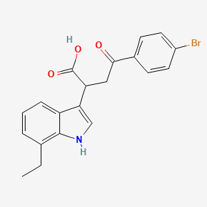 4-(4-bromophenyl)-2-(7-ethyl-1H-indol-3-yl)-4-oxobutanoic acid