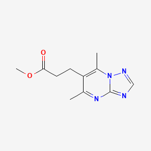 molecular formula C11H14N4O2 B2812481 Methyl 3-(5,7-dimethyl-[1,2,4]triazolo[1,5-a]pyrimidin-6-yl)propanoate CAS No. 941936-72-7