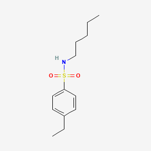 molecular formula C13H21NO2S B2812484 4-ethyl-N-pentylbenzene-1-sulfonamide CAS No. 898058-52-1