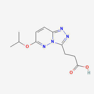 molecular formula C11H14N4O3 B2812488 3-(6-异丙氧-[1,2,4]三唑并[4,3-b]吡啉-3-基)丙酸 CAS No. 1401319-31-0