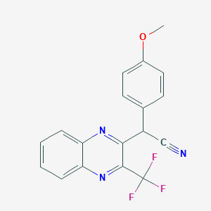 2-(4-Methoxyphenyl)-2-[3-(trifluoromethyl)-2-quinoxalinyl]acetonitrile