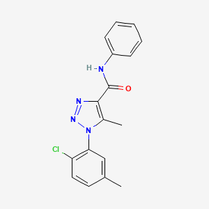 molecular formula C17H15ClN4O B2812494 1-(2-chloro-5-methylphenyl)-5-methyl-N-phenyl-1H-1,2,3-triazole-4-carboxamide CAS No. 904816-40-6