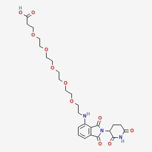 molecular formula C26H35N3O11 B2812502 泊马利度胺 4'-PEG5-酸 CAS No. 2139348-63-1