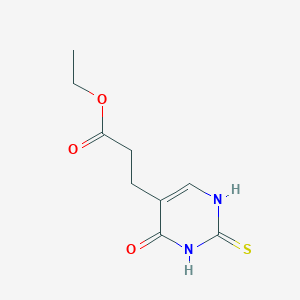 molecular formula C9H12N2O3S B2812510 Ethyl 3-(4-oxo-2-sulfanylidene-1H-pyrimidin-5-yl)propanoate CAS No. 2108801-90-5