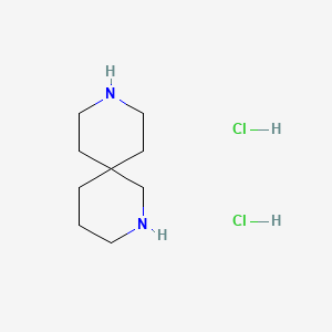 molecular formula C9H20Cl2N2 B2812512 2,9-Diazaspiro[5.5]undecane dihydrochloride CAS No. 2227206-72-4