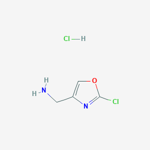 molecular formula C4H6Cl2N2O B2812518 (2-Chloro-1,3-oxazol-4-yl)methanamine hydrochloride CAS No. 1955548-54-5