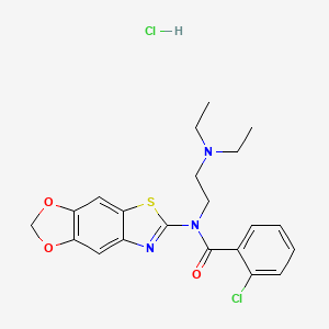 N-([1,3]dioxolo[4',5':4,5]benzo[1,2-d]thiazol-6-yl)-2-chloro-N-(2-(diethylamino)ethyl)benzamide hydrochloride