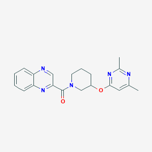 (3-((2,6-Dimethylpyrimidin-4-yl)oxy)piperidin-1-yl)(quinoxalin-2-yl)methanone